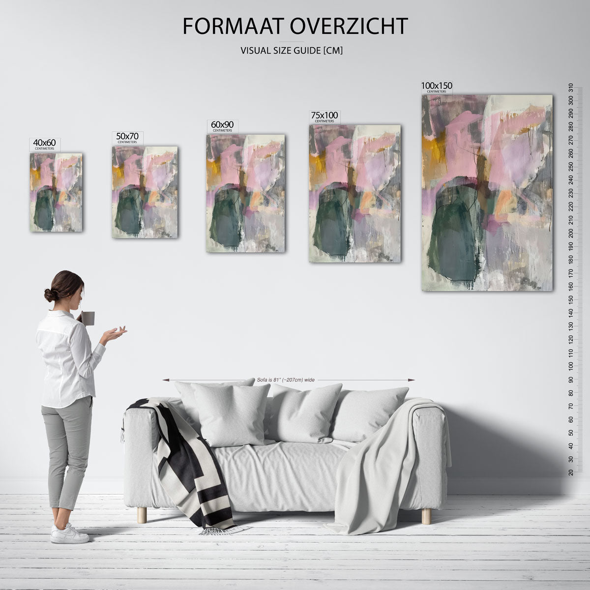 Kleurrijke vormen Kunstwerk