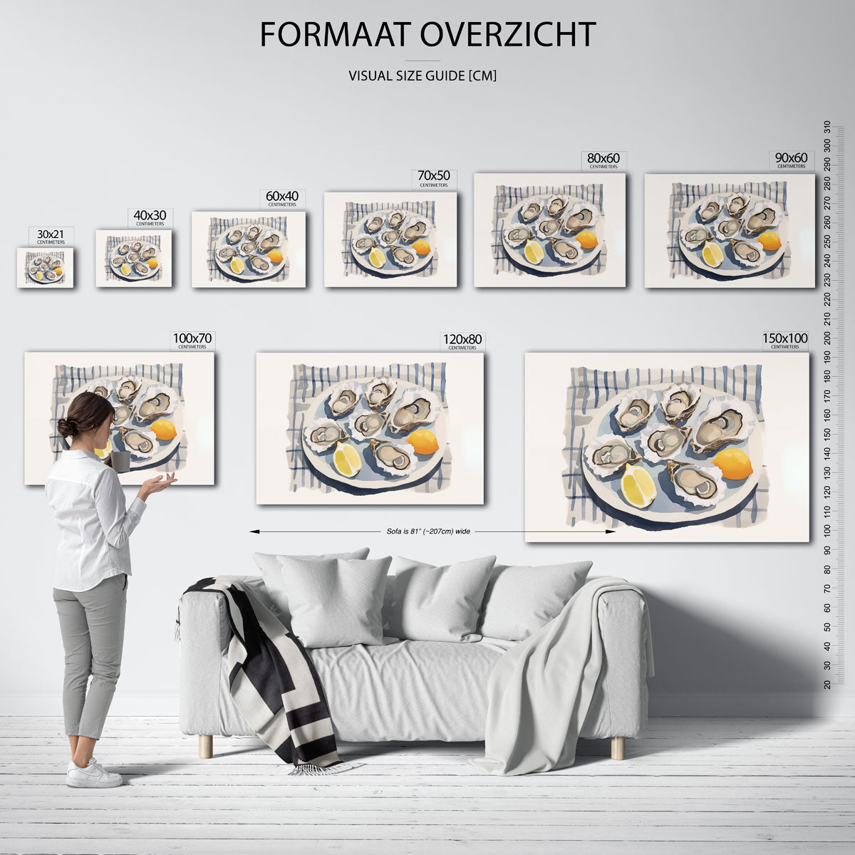 Oesters en citroen Poster