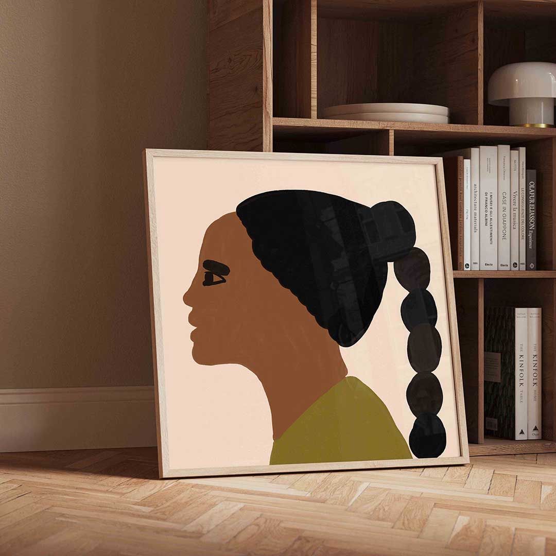 Profiel van vrouw Poster