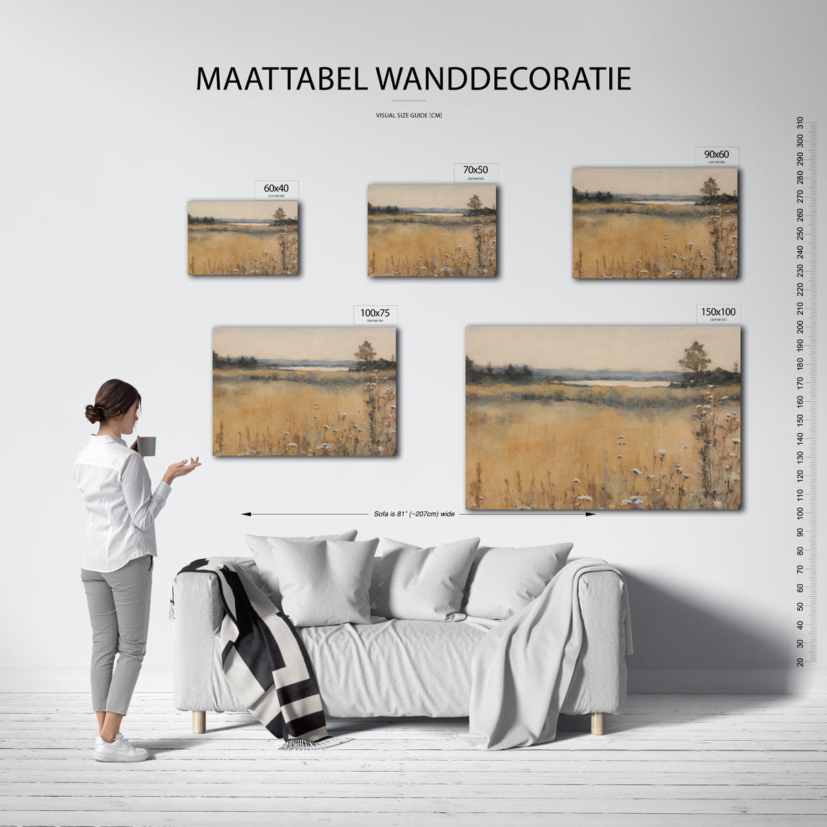 Rustig landschap Kunstwerk
