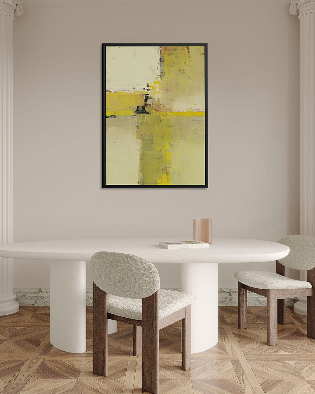 Geometrische kleurencompositie Kunstwerk