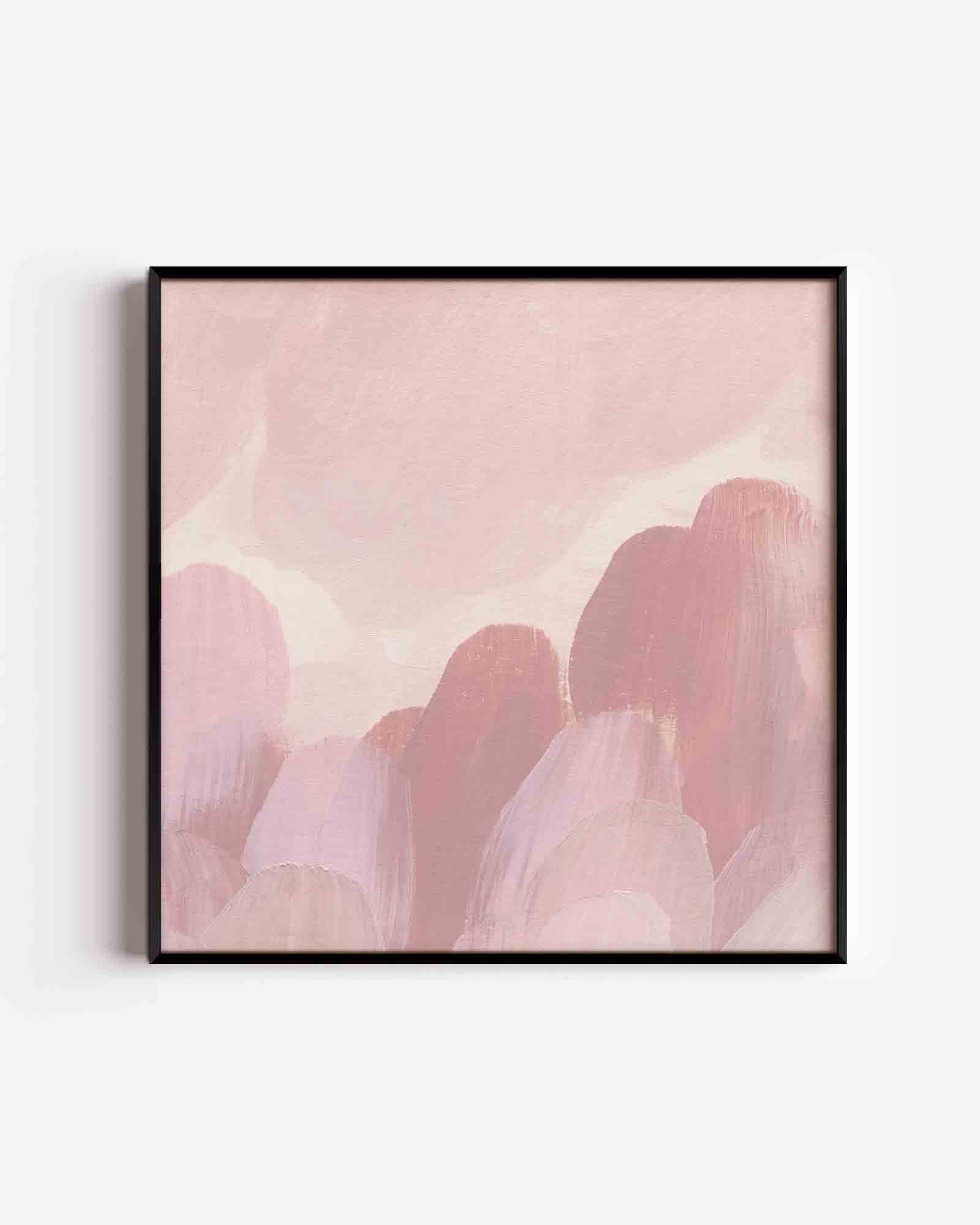 Abstracte roze vormen Poster