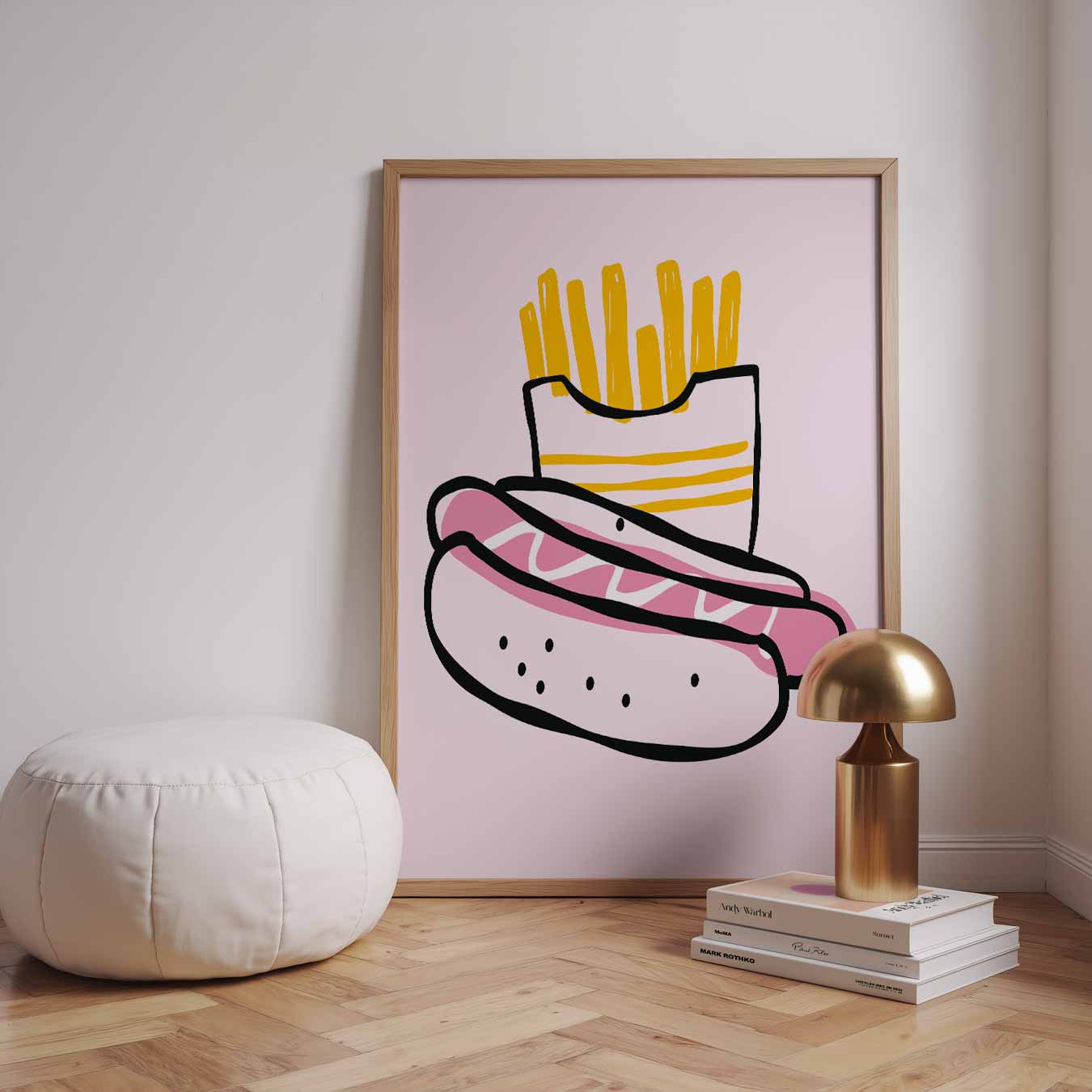 Speelse Fastfood Poster-WallArtistic