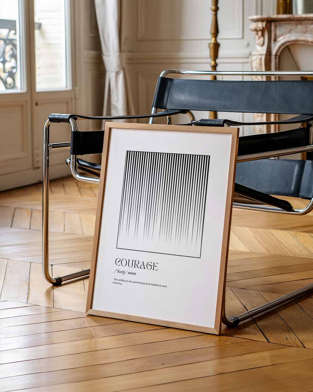 Minimalistische Moed Poster-WallArtistic