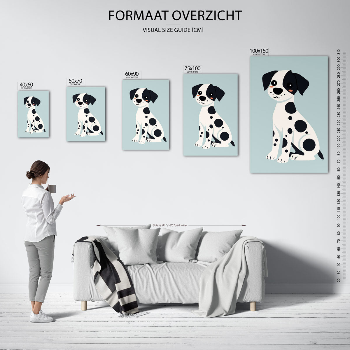 Hond illustratie Kunstwerk