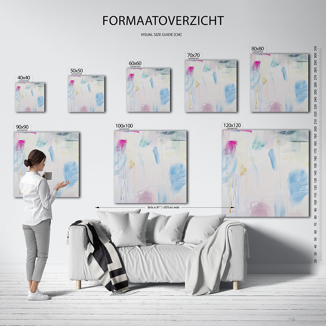 Kleurrijke vegen Kunstwerk
