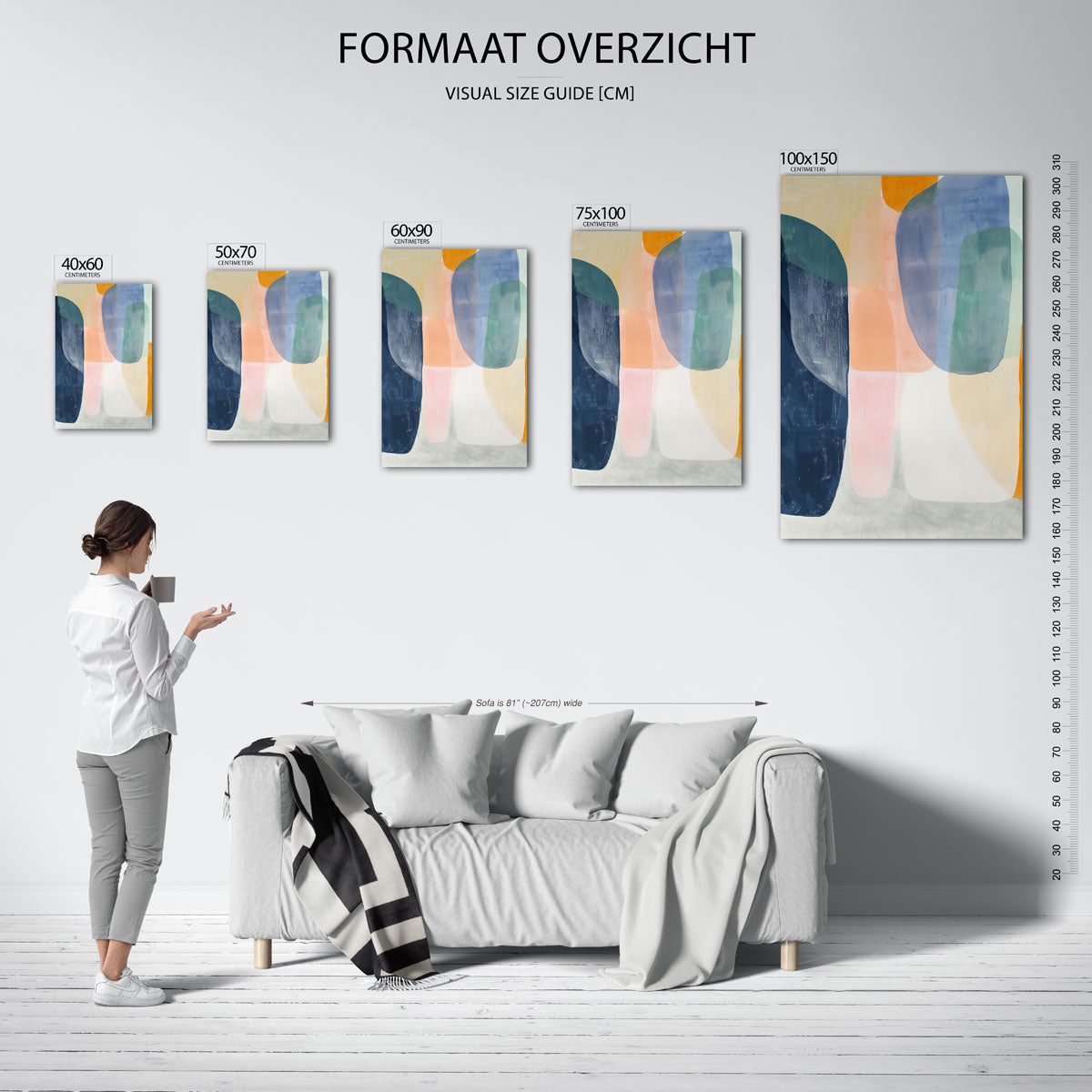 Organische kleurencompositie Kunstwerk