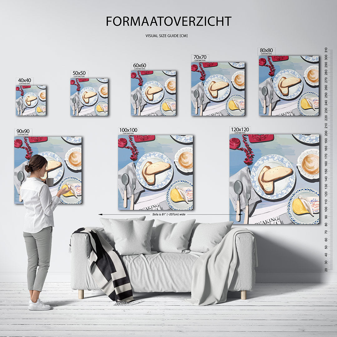 Ontbijt tafereel Kunstwerk
