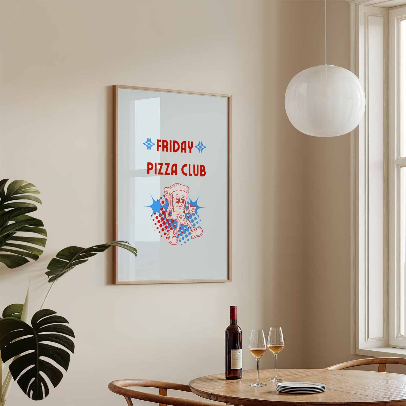 Friday Pizza Club Poster-WallArtistic
