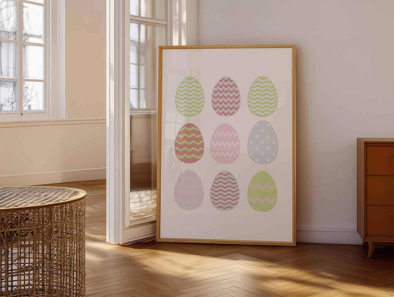Pastelkleurige Paaseieren Poster-WallArtistic