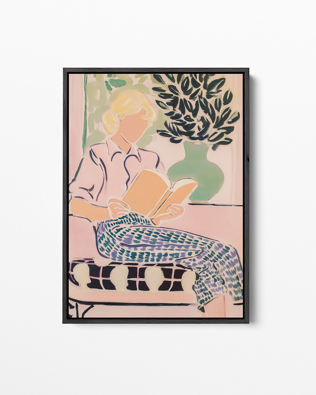 Vrouw met boek Kunstwerk