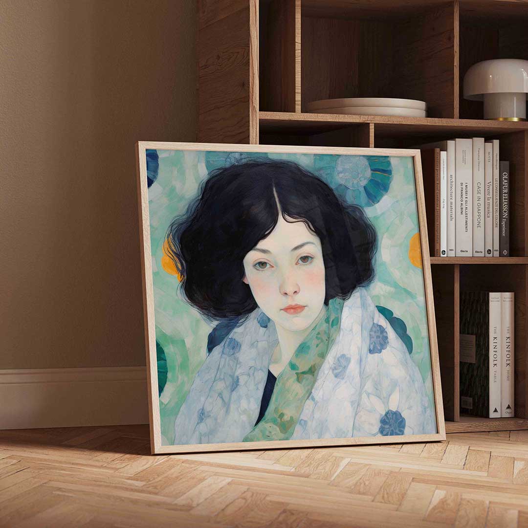 Vrouw met donkere haren Poster