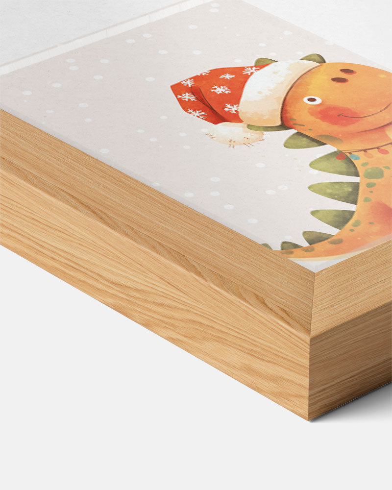 Kerst Dino Poster-WallArtistic