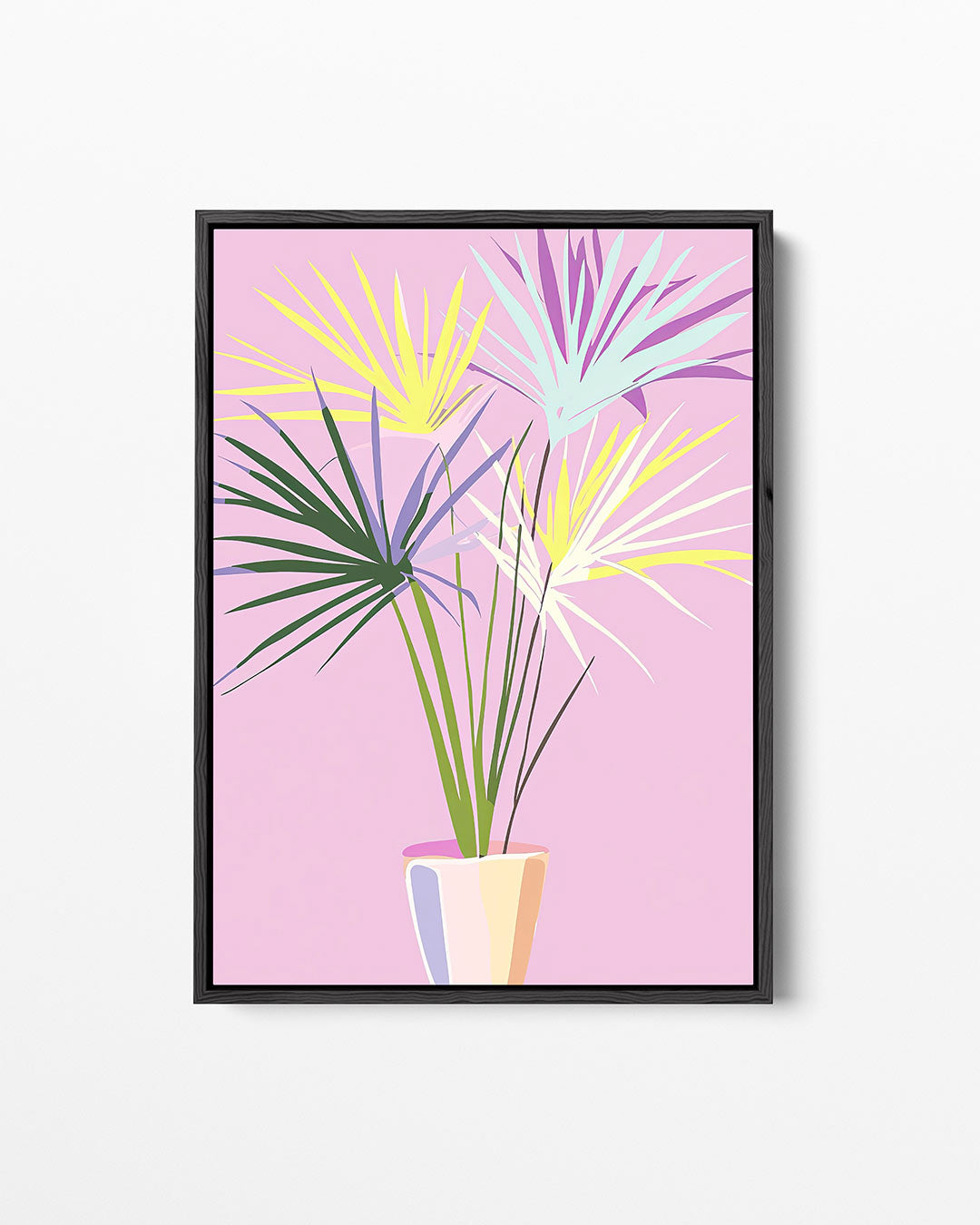 Kleurrijke palmbladeren Kunstwerk