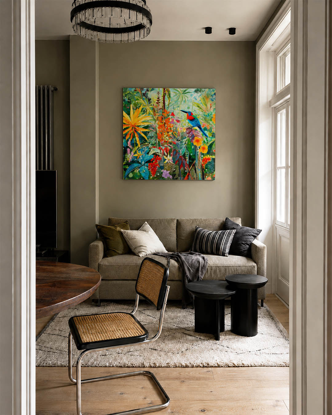 Vrolijke jungle scène Kunstwerk