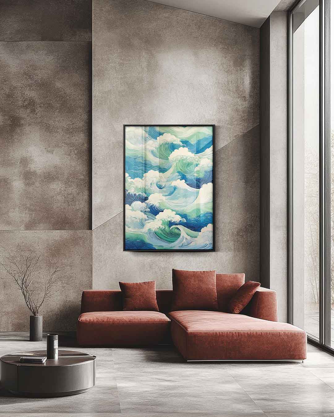 Golven van Kleuren Kunstwerk-canvas-dibond-plexiglas-wanddecoratie-WallArtistic