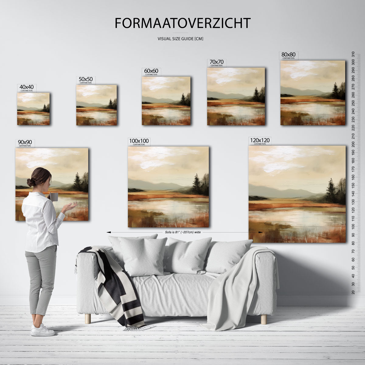 Landschap met bomen Poster