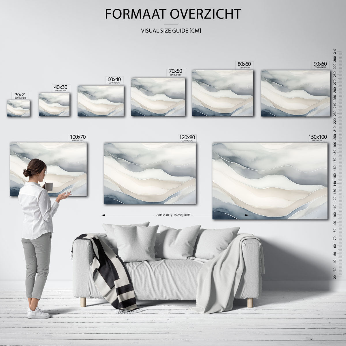 Golvende lijnen Poster
