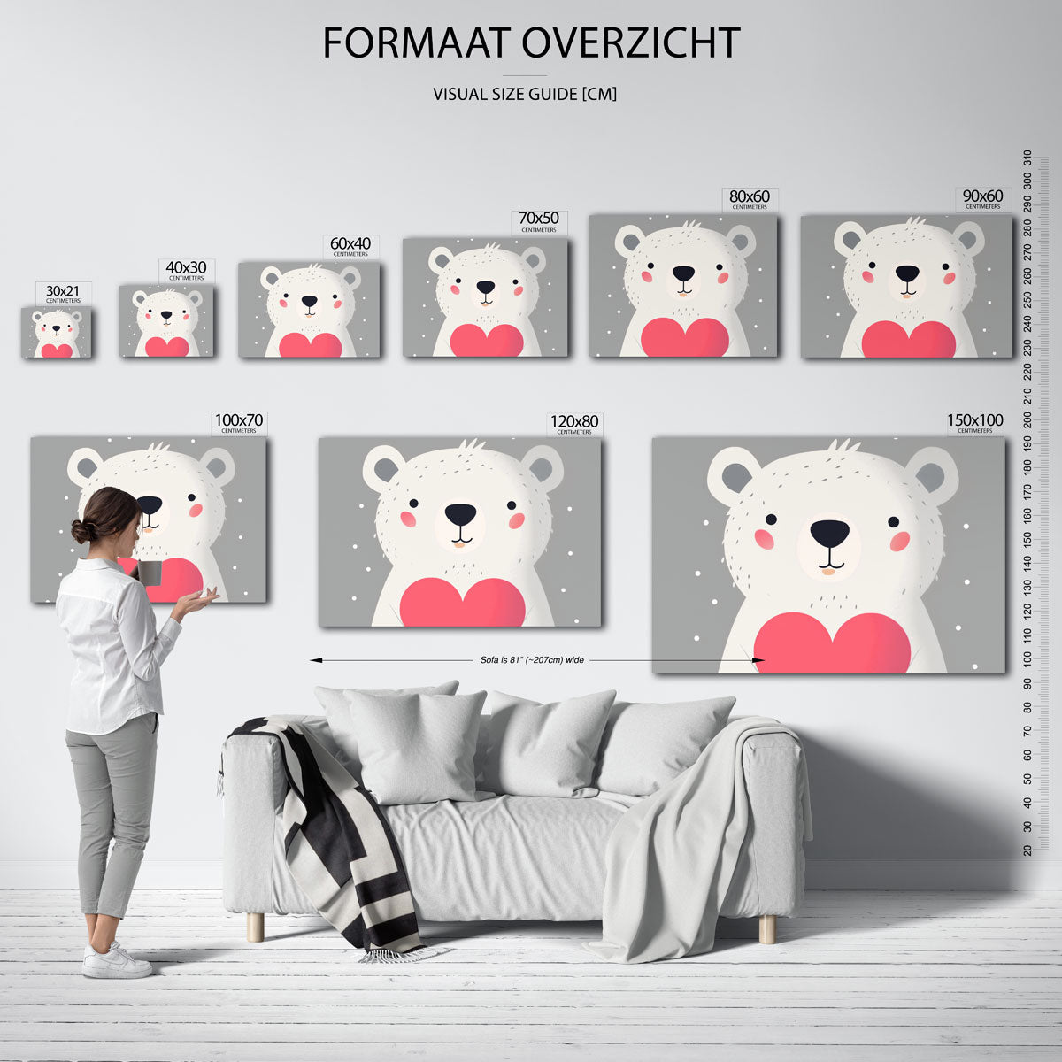 Beer met hart Poster