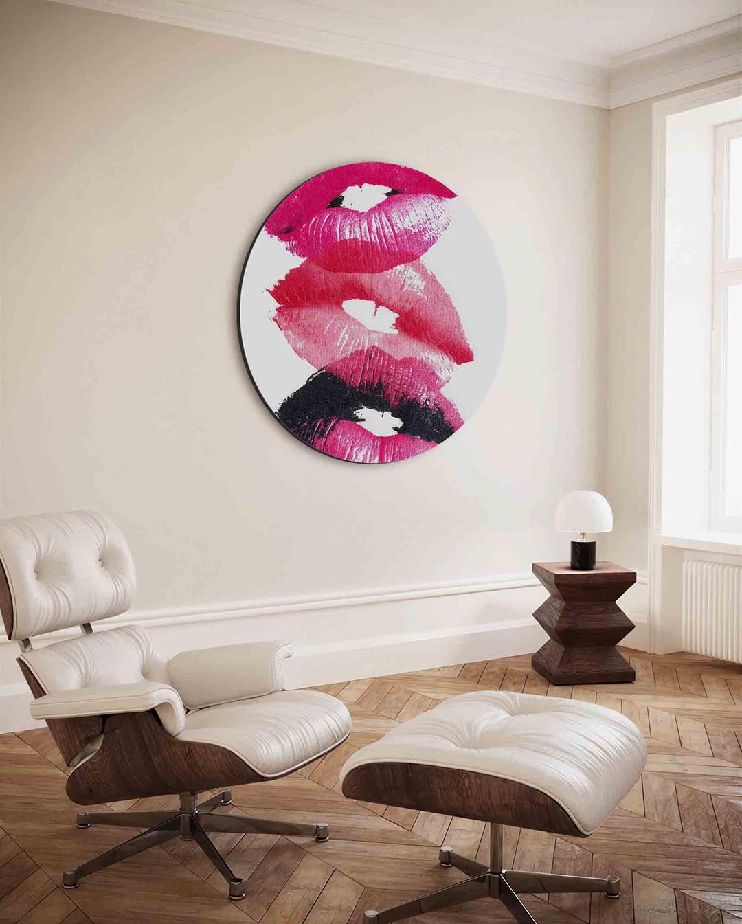 Roze lippen Muurcirkel