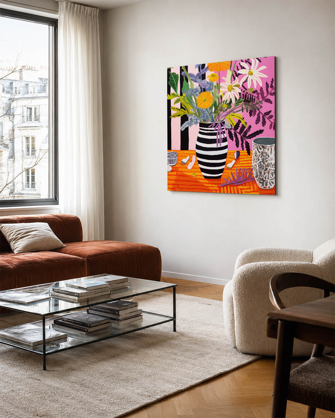 Bloemrijke compositie Kunstwerk