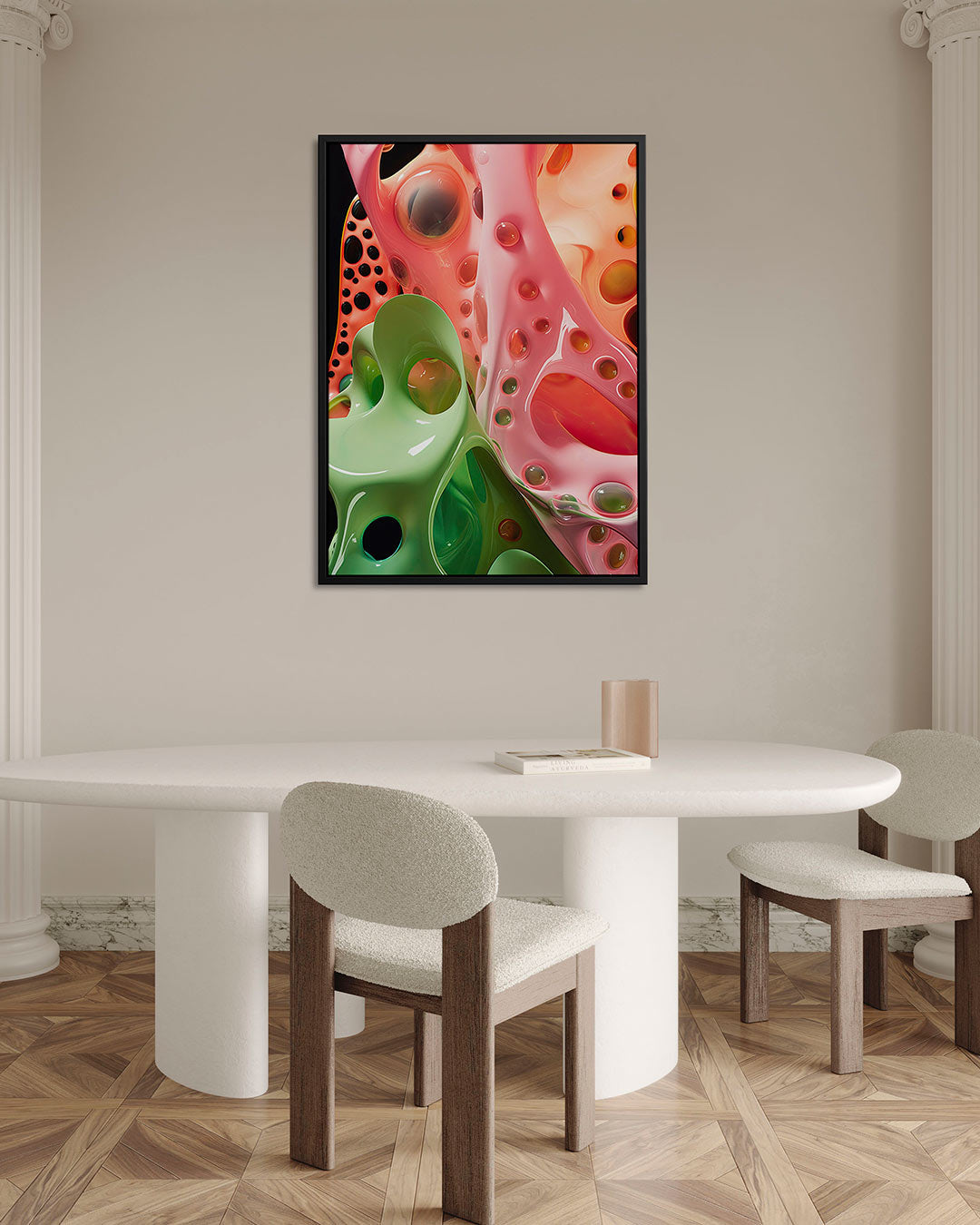 Organische vormen kleuren Kunstwerk