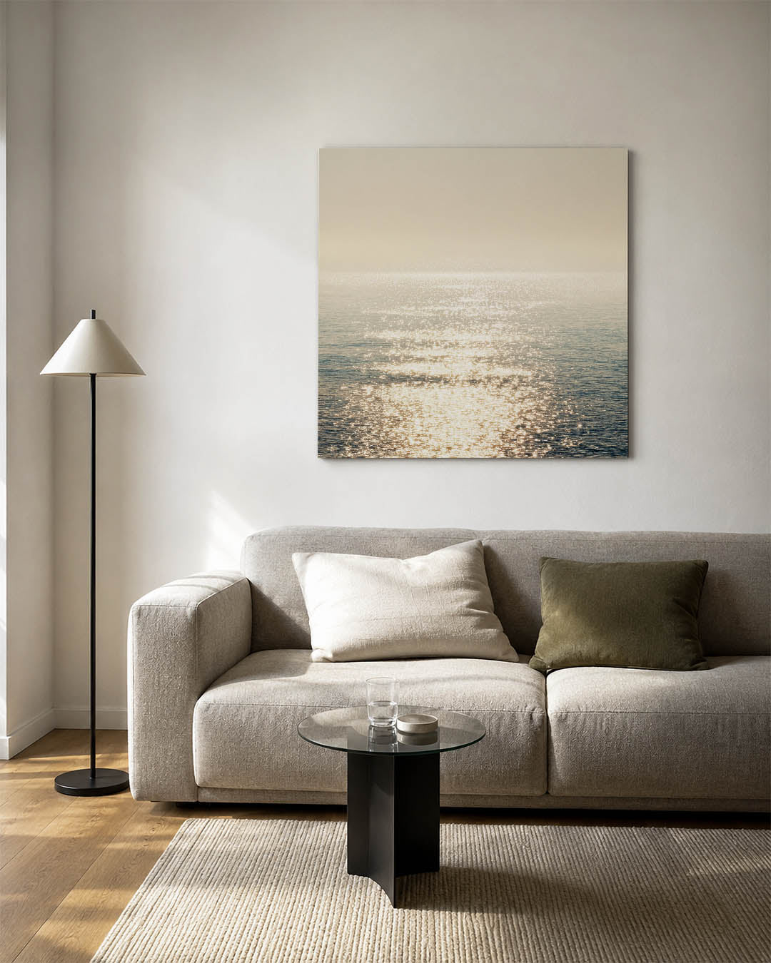 Zonlicht op water Kunstwerk