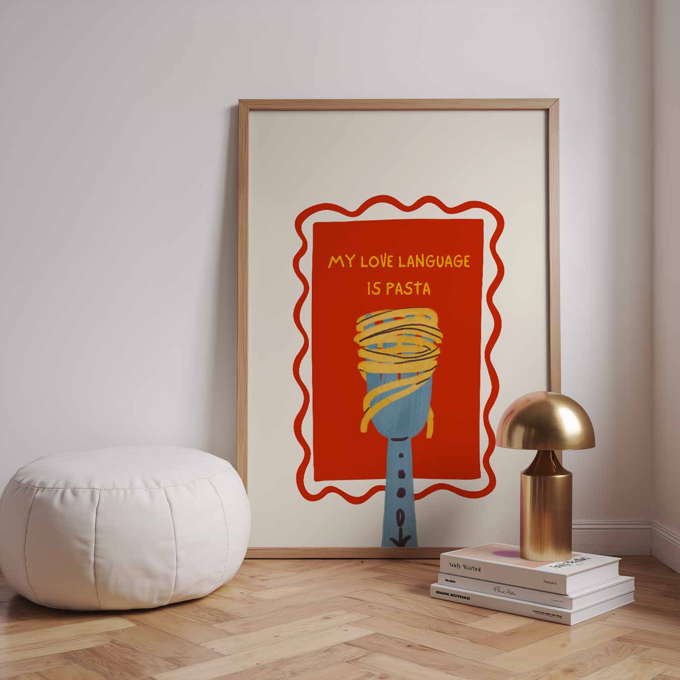 Pasta Liefdestaal Poster-WallArtistic