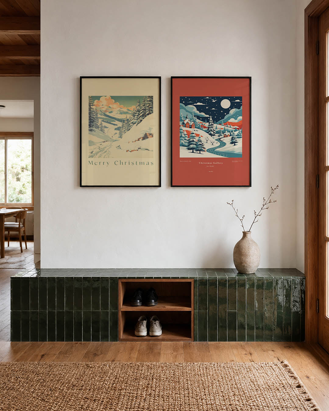 Winterlandschap en tekst Posterset