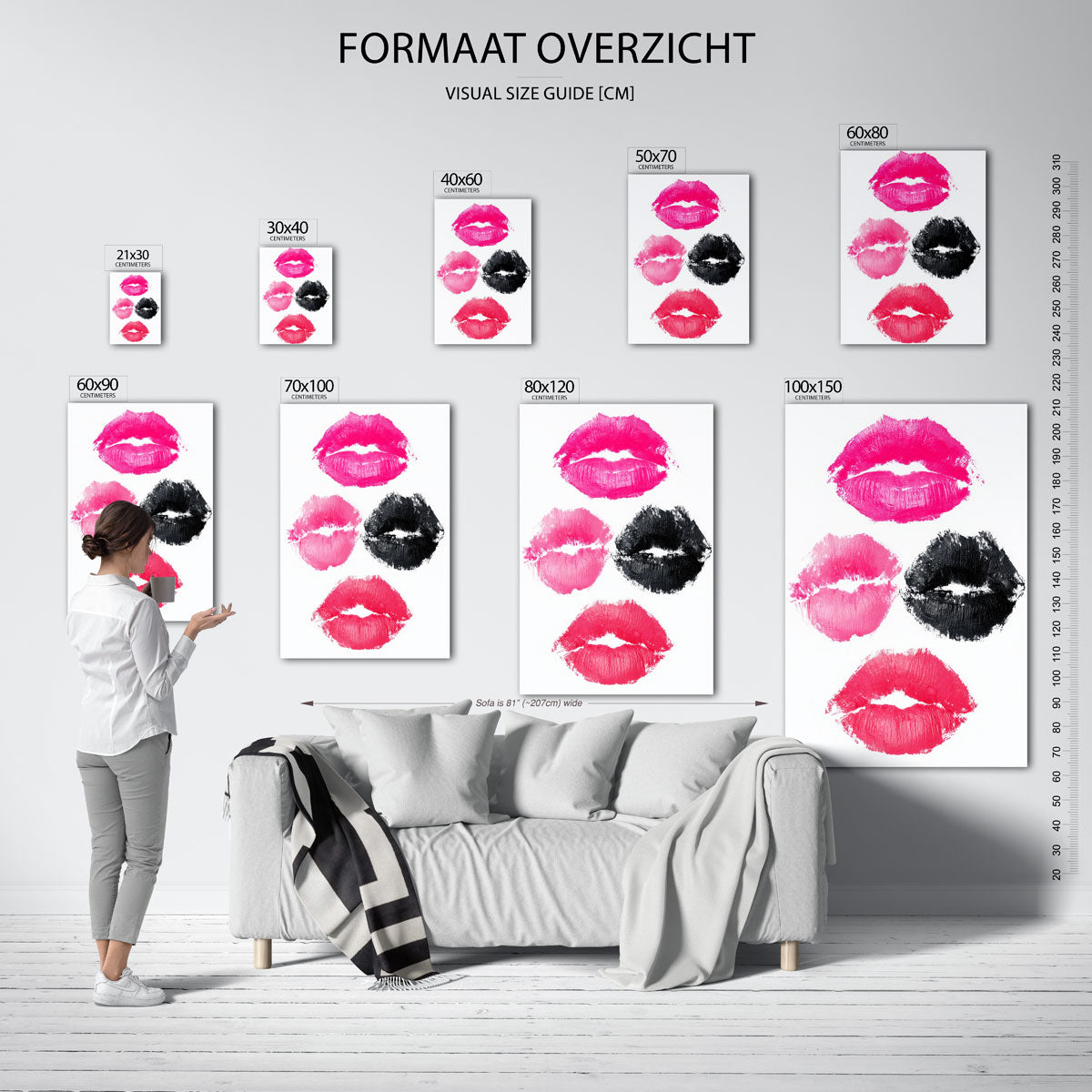 Lippenafdrukken Poster