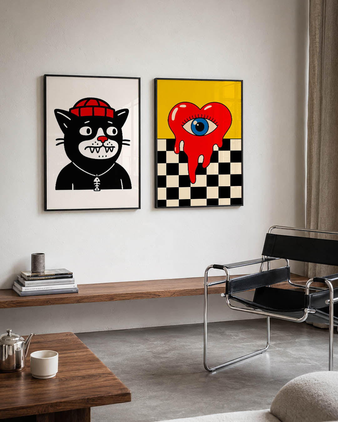 Kleurrijke kat Posterset