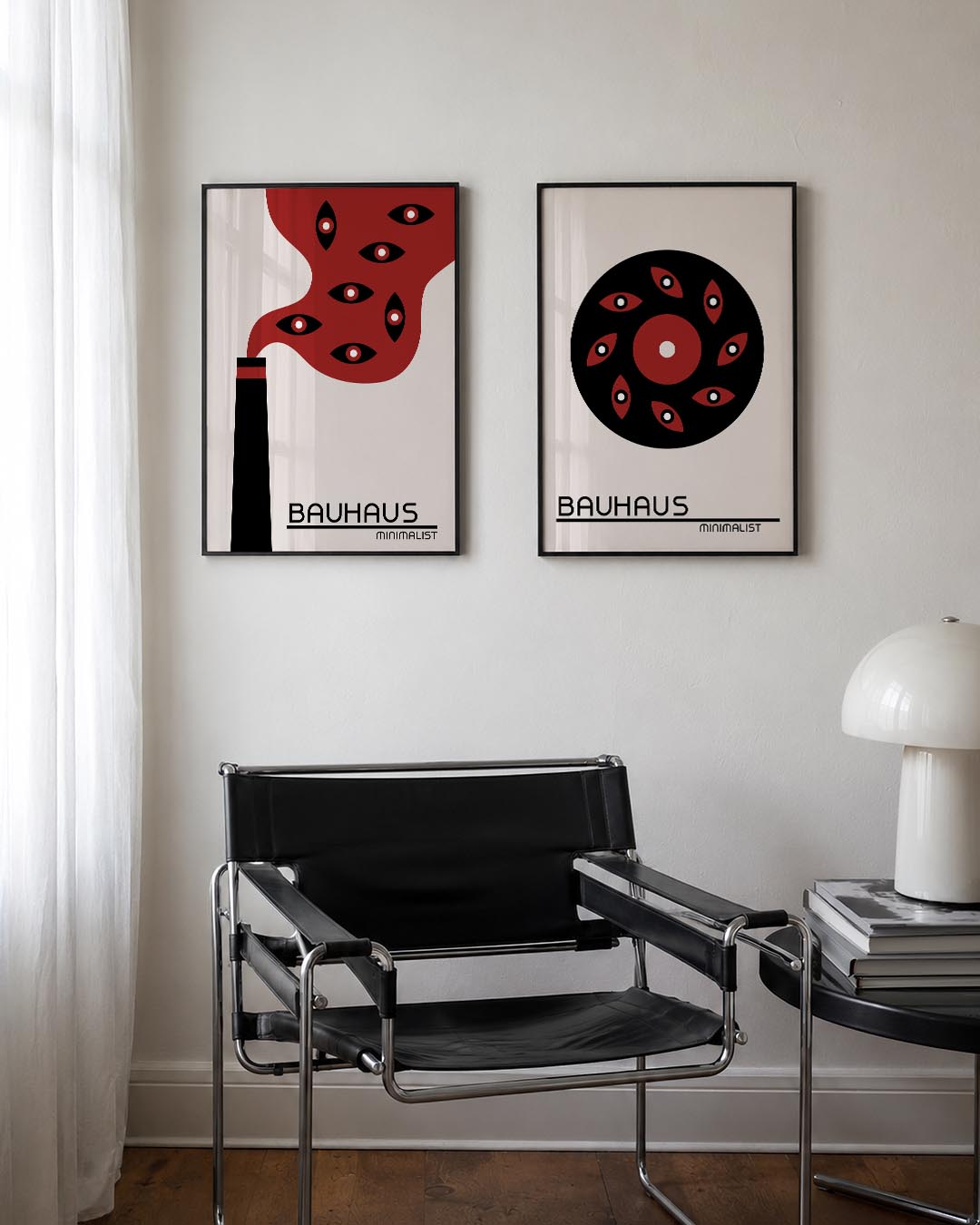 Oogvormen en rook Posterset