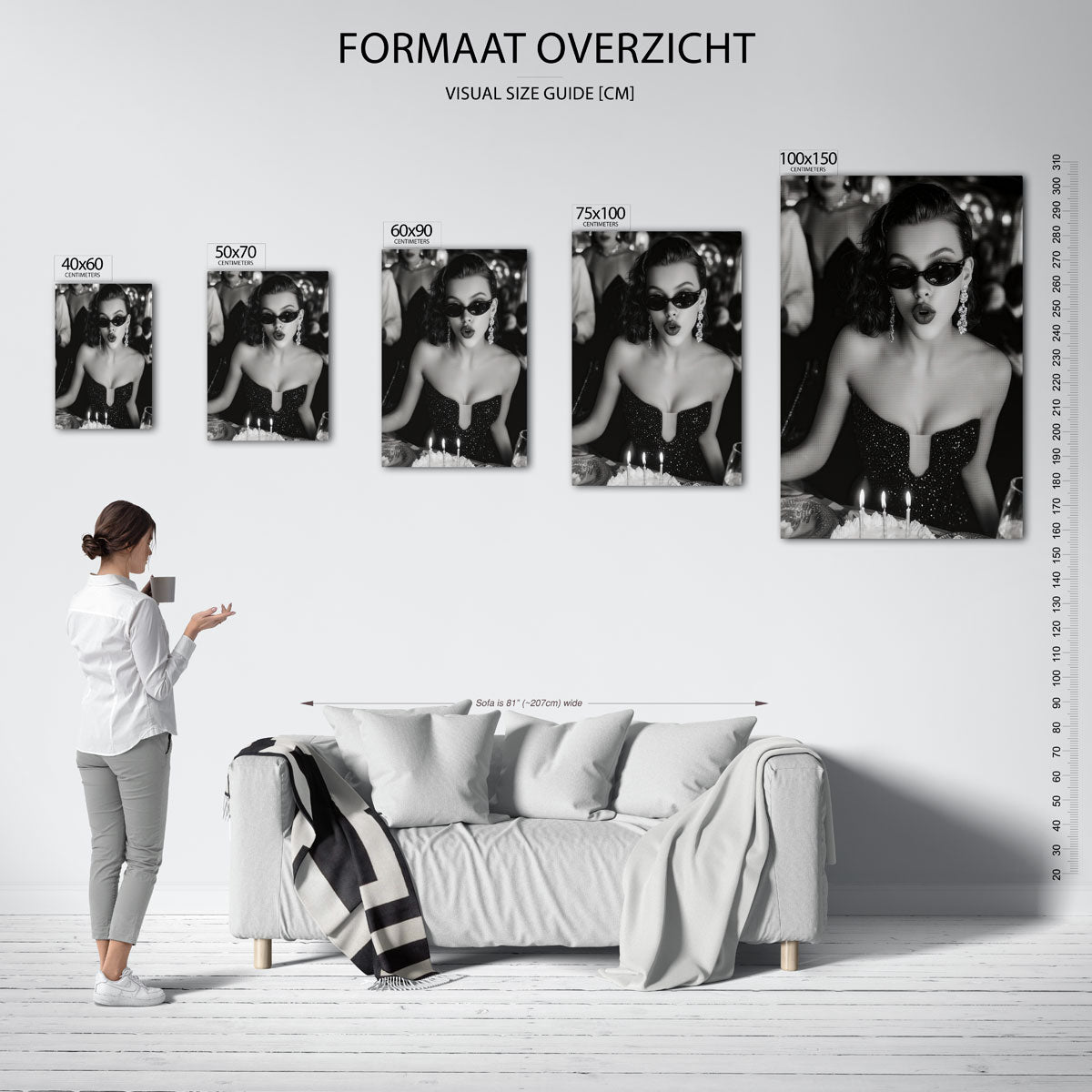 Glamoureuze momentopname Kunstwerk