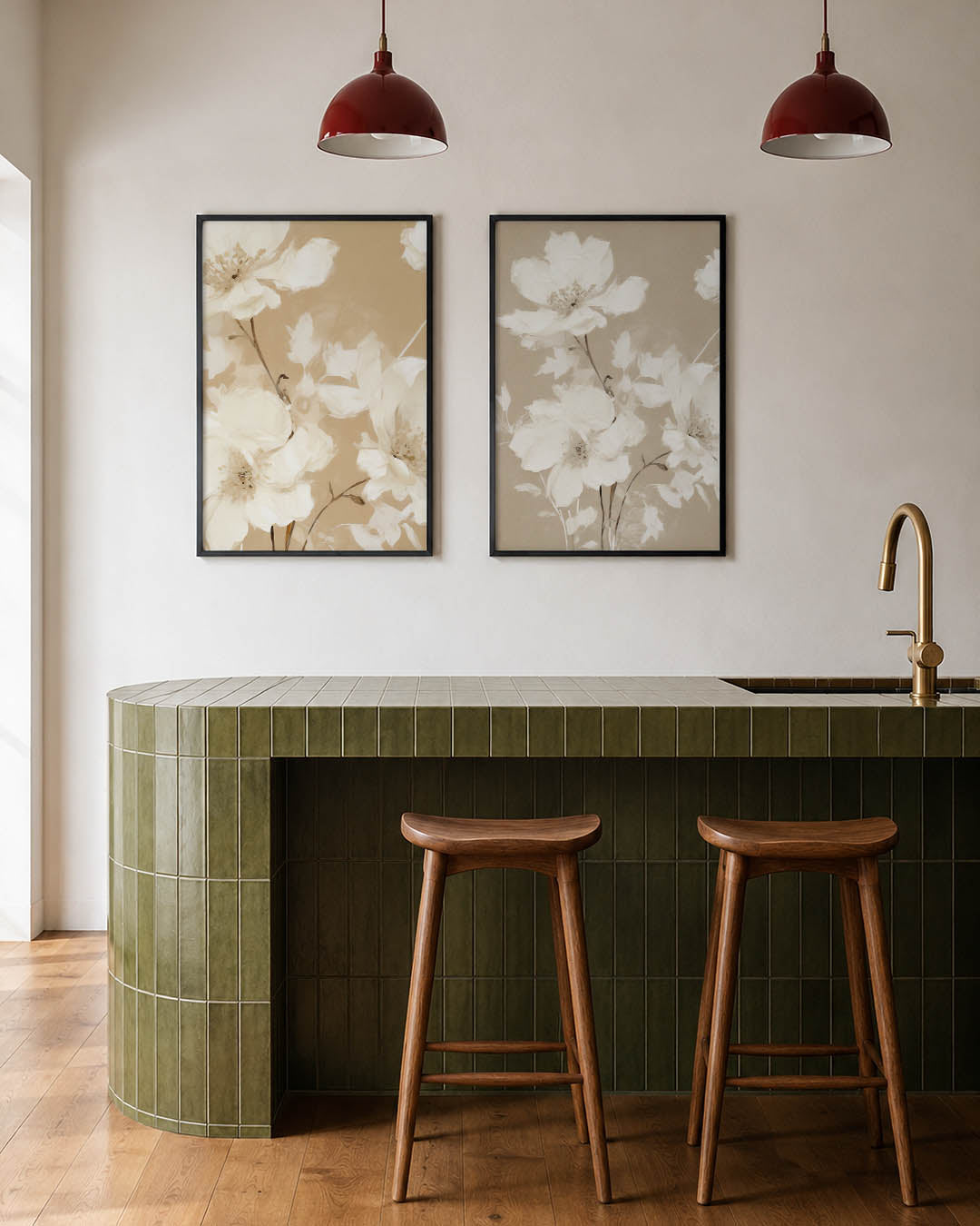 Bloemrijke sereniteit Posterset