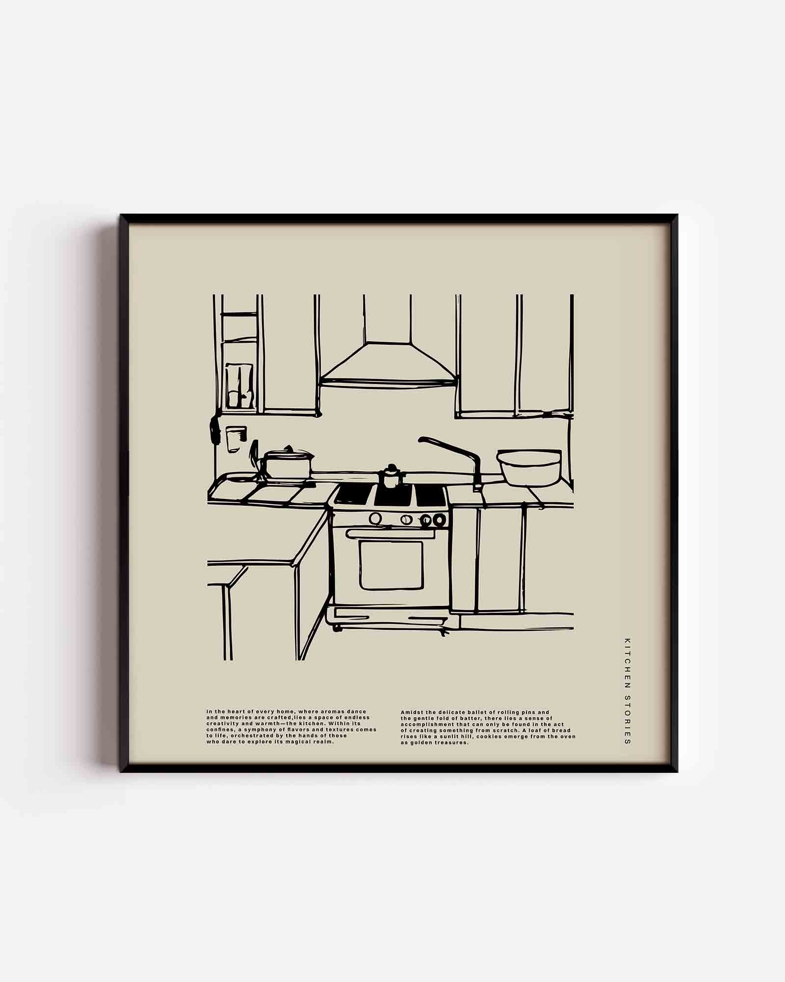Keuken schets Poster