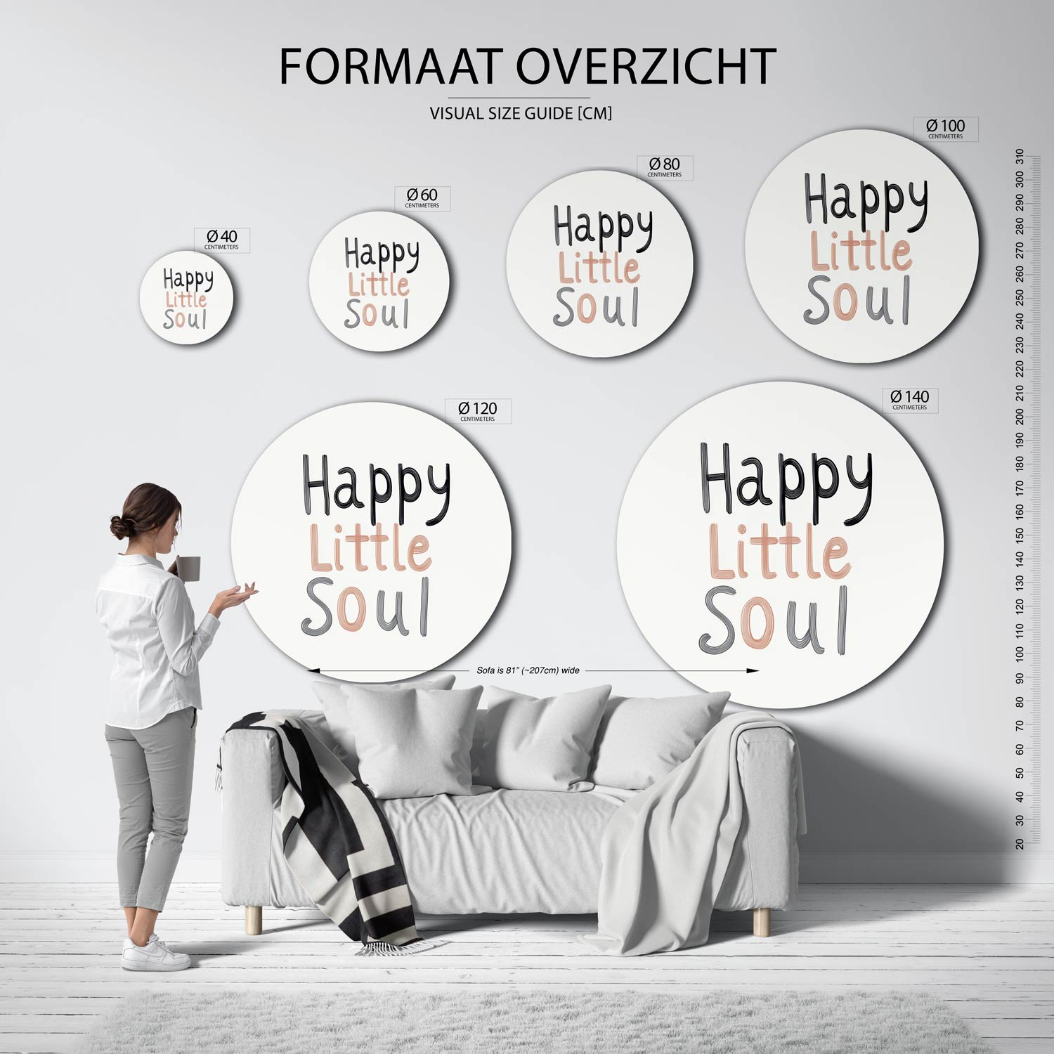 Happy little soul Muurcirkel