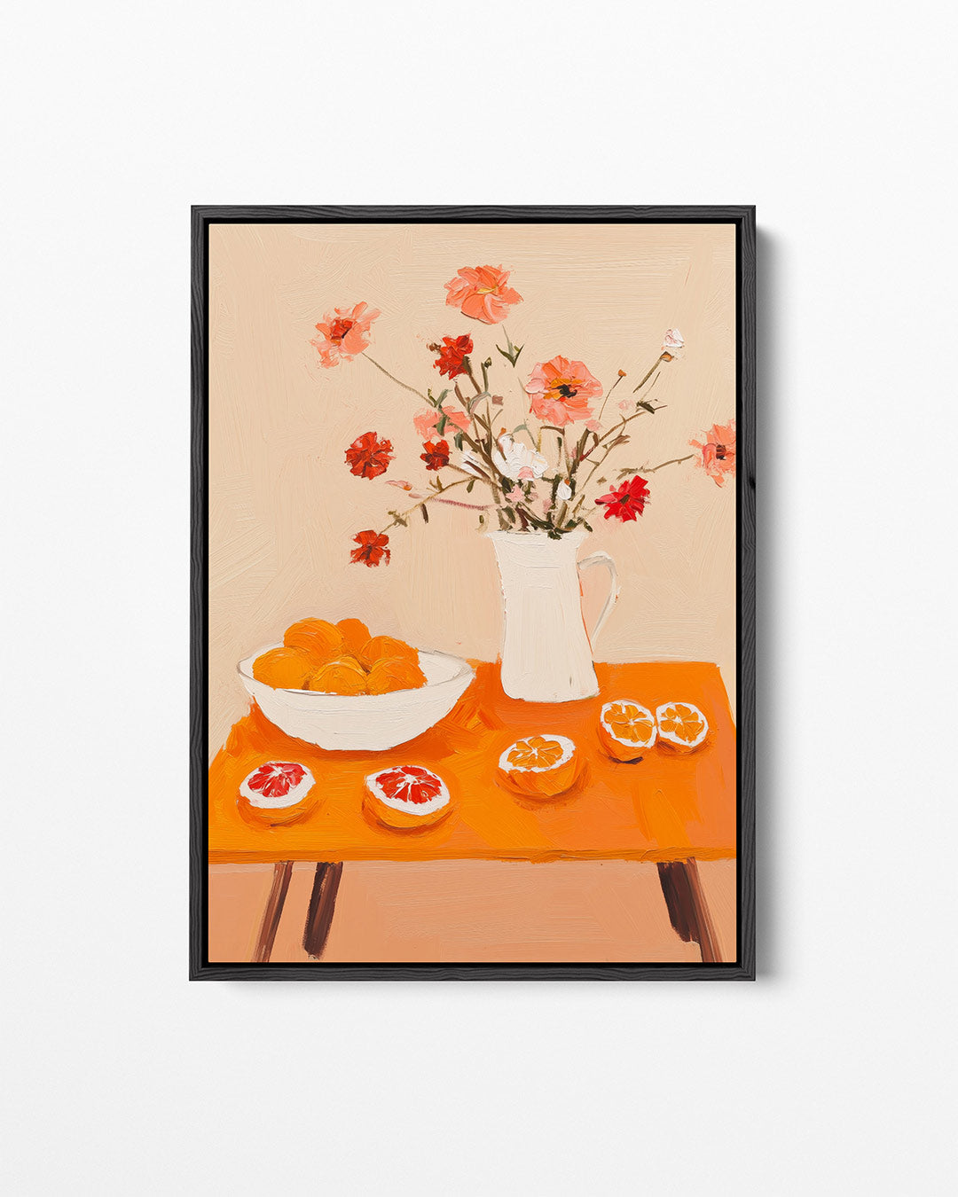 Bloemen en citrus Kunstwerk