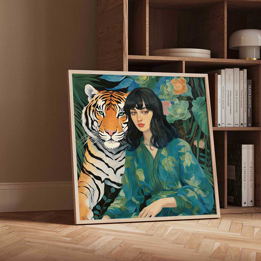 Vrouw en tijger Poster