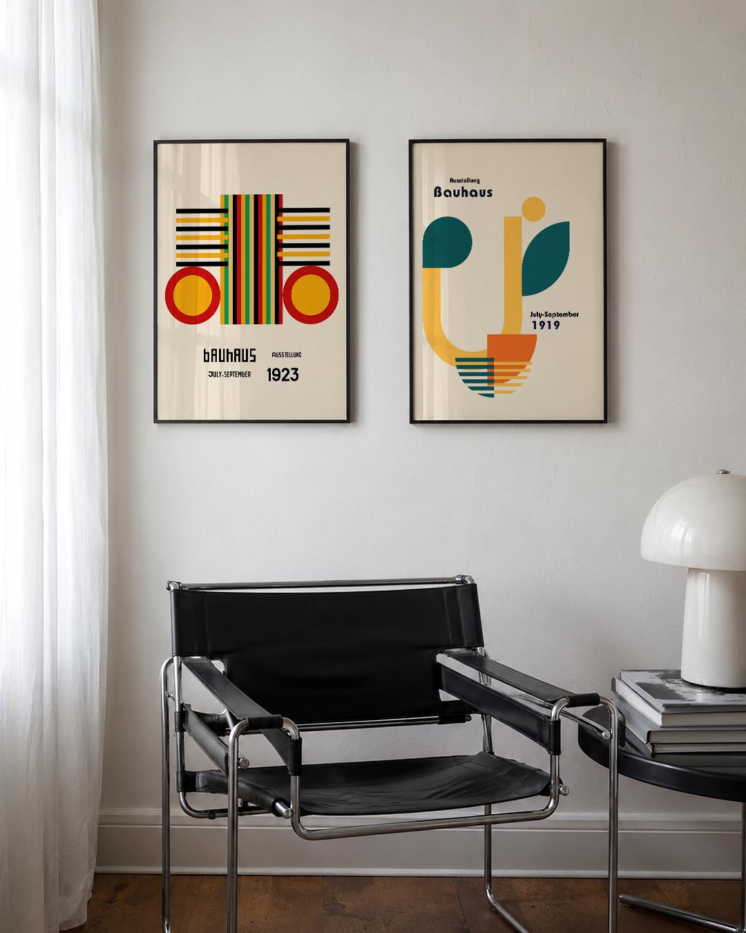 Kleurrijke lijnen Posterset