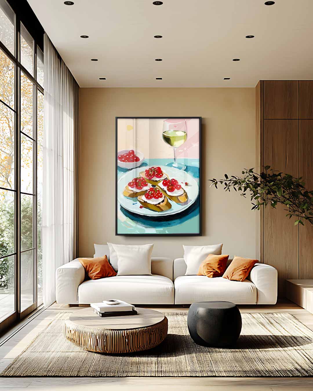 Vin & Bruschetta Genot Kunstwerk-canvas-dibond-plexiglas-wanddecoratie-WallArtistic