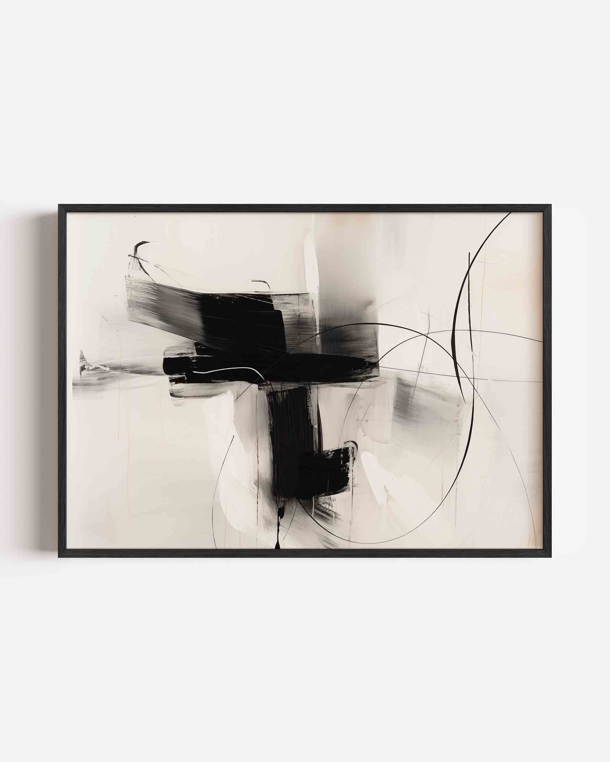 Abstracte zwart wit Poster