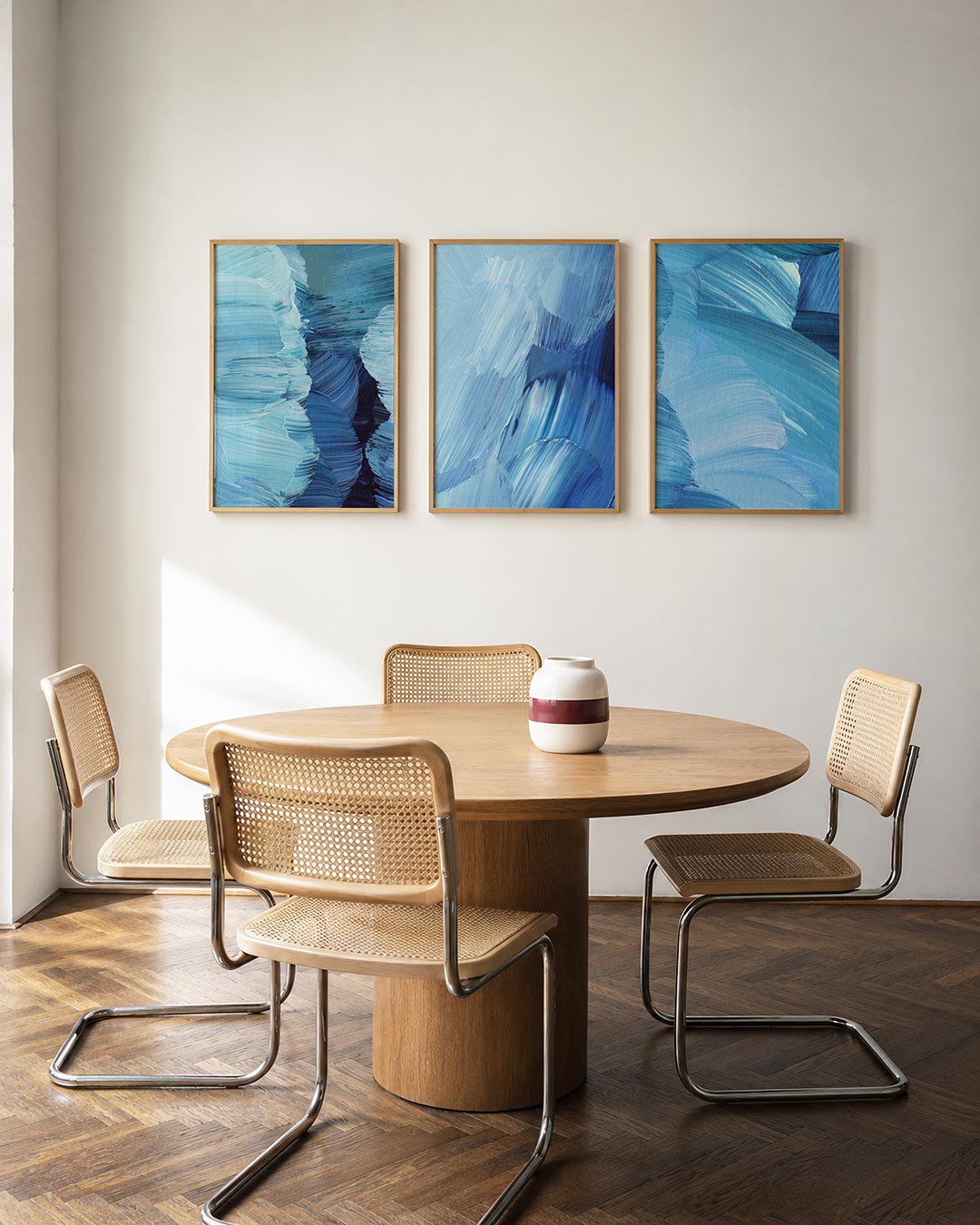 Blauwe kleurbeweging Posterset