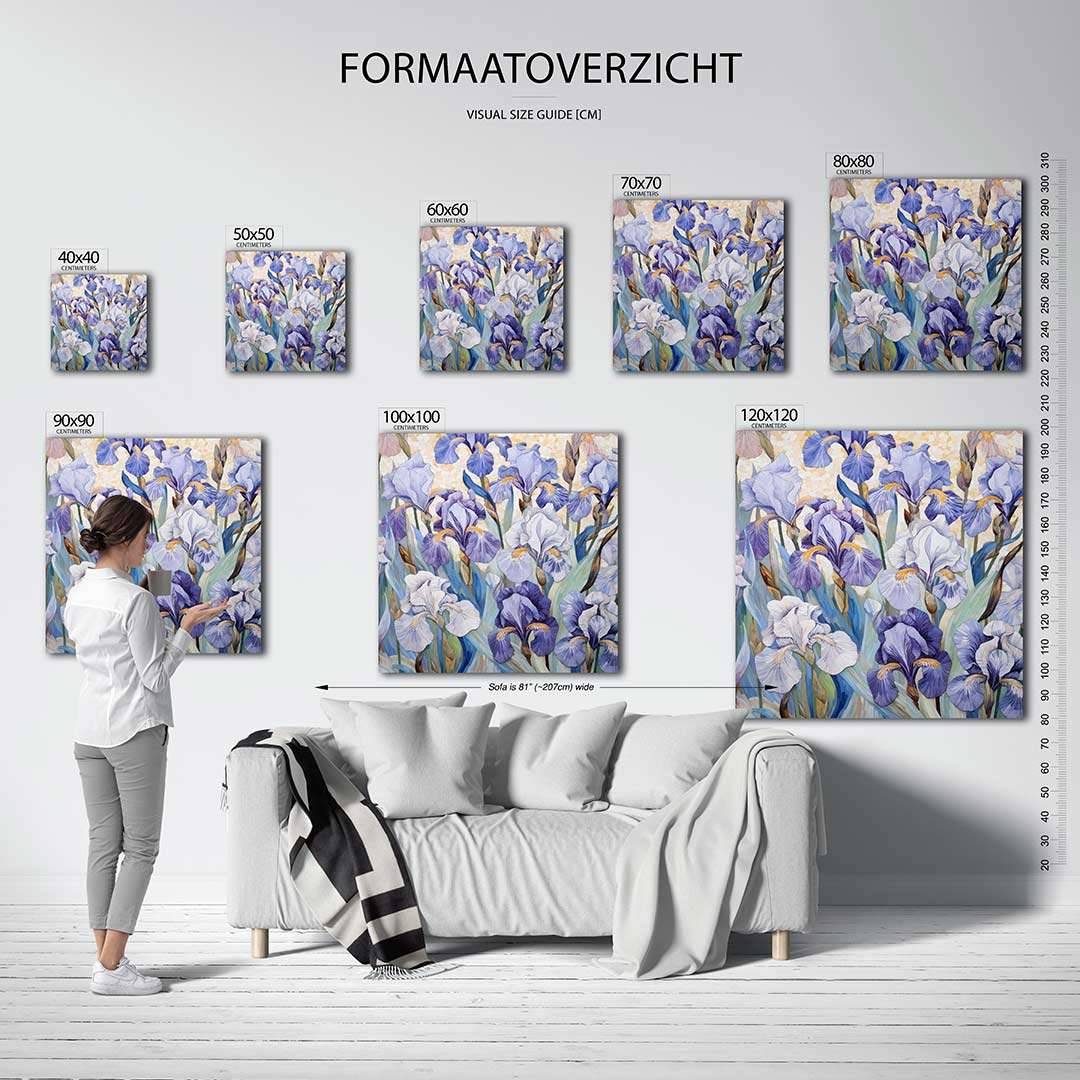 Bloemrijke mozaïek Kunstwerk