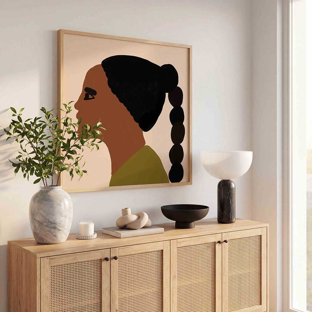 Profiel van vrouw Poster