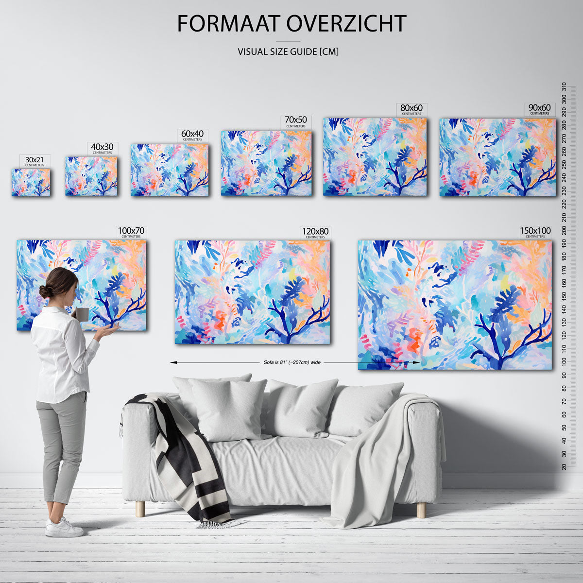 Abstracte vormen en kleuren Poster