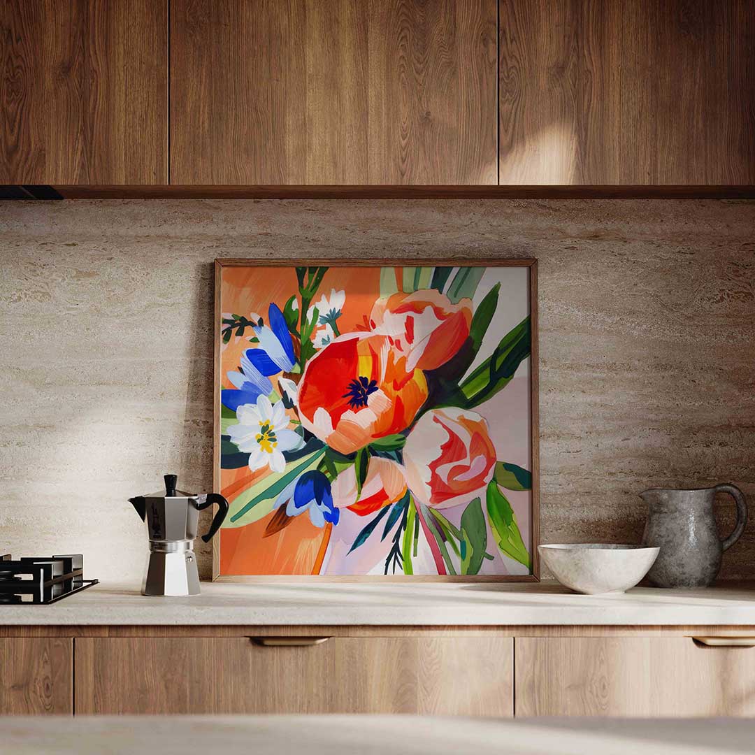 Bloemen en bladeren Poster