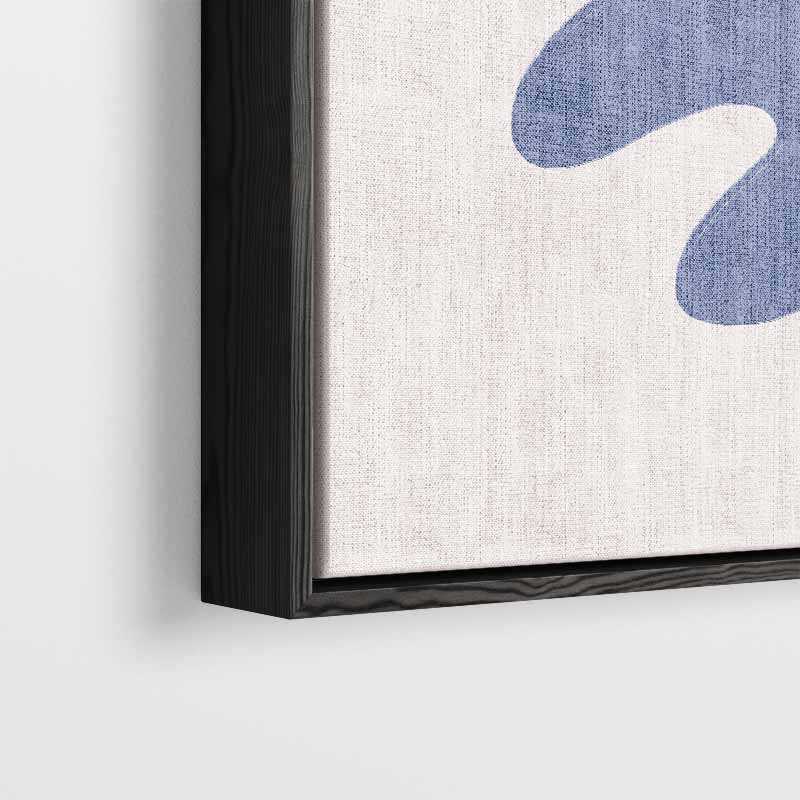 Blauwe Organische Vormen Kunstwerk-canvas-dibond-plexiglas-wanddecoratie-WallArtistic