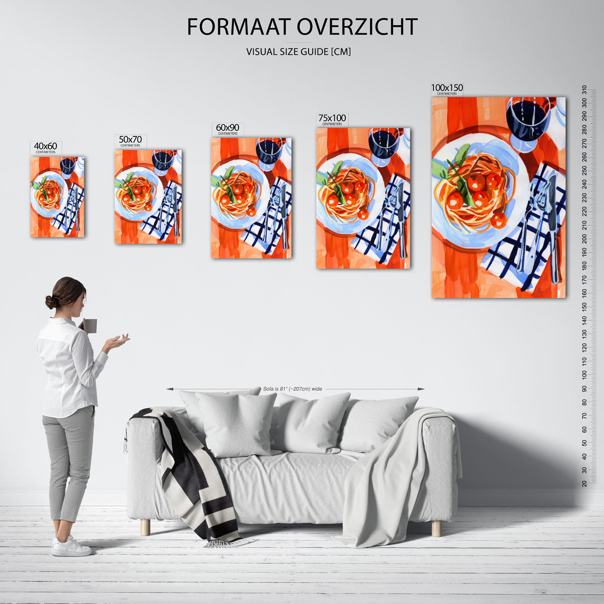 Dynamische tafelscène Kunstwerk