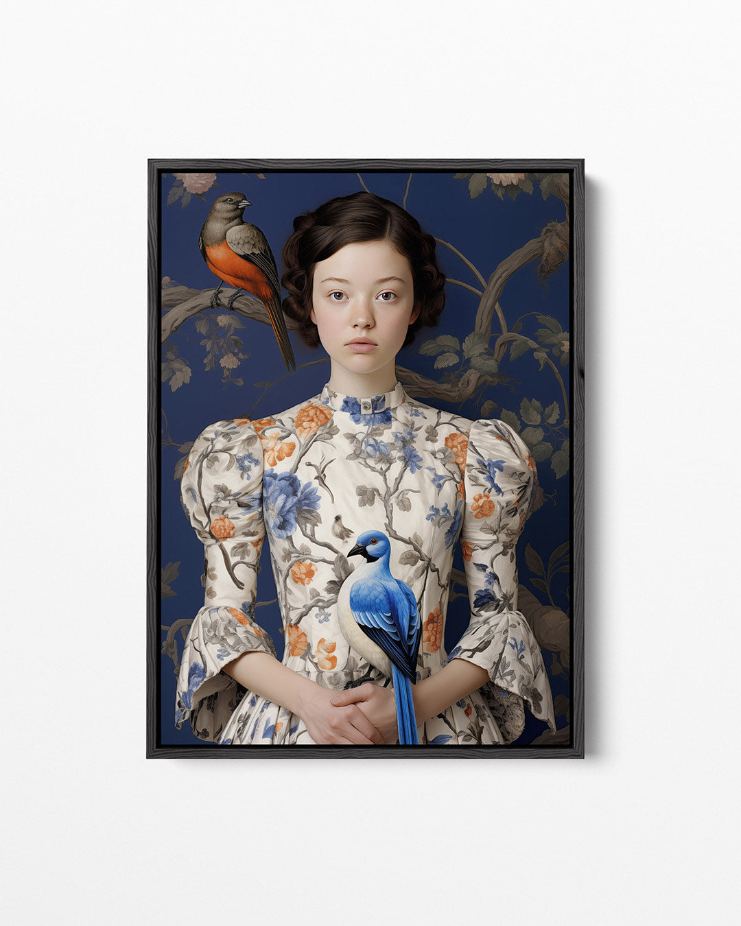 Vrouw met vogels Kunstwerk