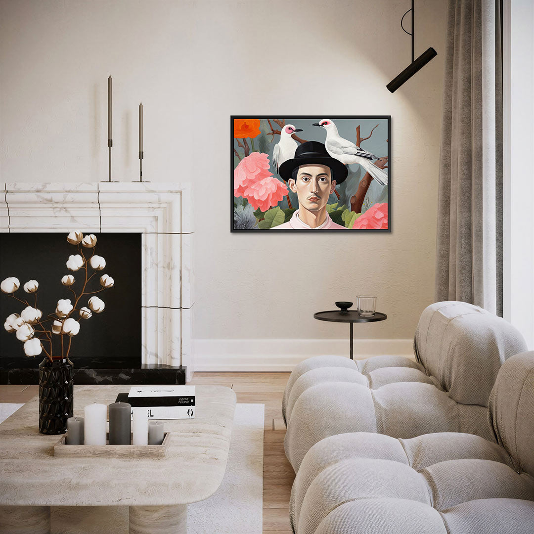 Dromerige portretcompositie Kunstwerk